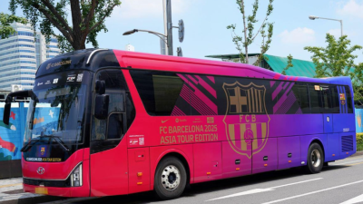 BBQ, FC바르셀로나 한국 일정 전용 버스 공개