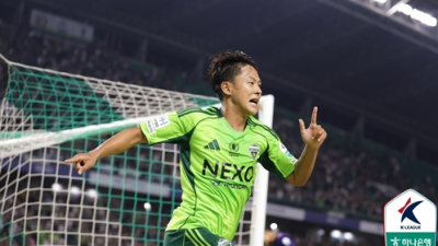 '이승우 극장골' 전북, 안양에 2-1 승…K리그1 21경기 연속 무패