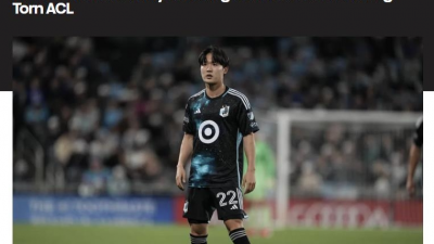 MLS 미네소타 미드필더 정호연, 십자인대 파열로 시즌 아웃