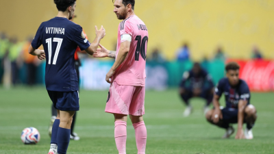 메시, 'PSG 옛 동료' 비티냐에 주먹질?…스포츠맨십 논란