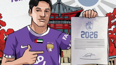 '뉴캐슬도 그러더니' 알아인, 박용우 재계약 소식 담은 이미지에 욱일기 담아 논란