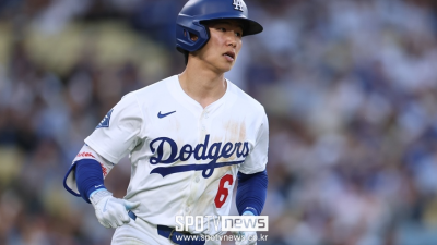 김혜성, 3경기 연속 선발에도 삼진만 2개+무안타 침묵…다저스는 5연패 수렁