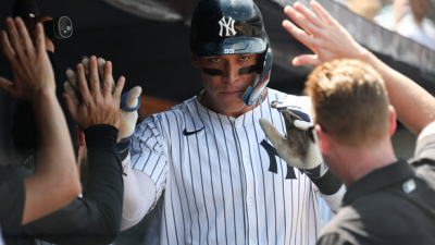 빨랫줄 홈런 펑펑 저지, 오타니 제치고 5년 연속 30홈런 고지 점령 '홈런왕이 보인다'